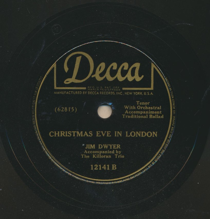 Jim Dwyer: Christmas Eve in London (song)